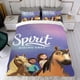 thumbnail image 4 of Spirit: Corre Libre Conjunto de sábanas temático, trío de piezas, cómodo y amigable con la piel, diseño único, regalo de decoración para el hogar para familiares, amigos y fans,140X210cm, 4 of 6