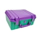 thumbnail image 1 of Caja De Herramientas Impermeable, Contenedor De Viaje, Estuche Rígido Protector A Prueba De Golpes, Color Morado Y Verde, 1 of 5