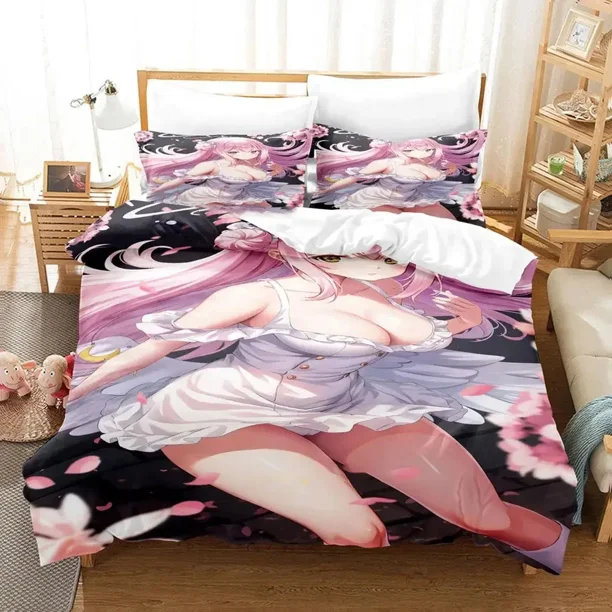 Misono Mika Blue Archive Bedding Set Duvet Cover Bed Set Quilt Cover Pillowcase Comforter Boys Adult Bed Sheets