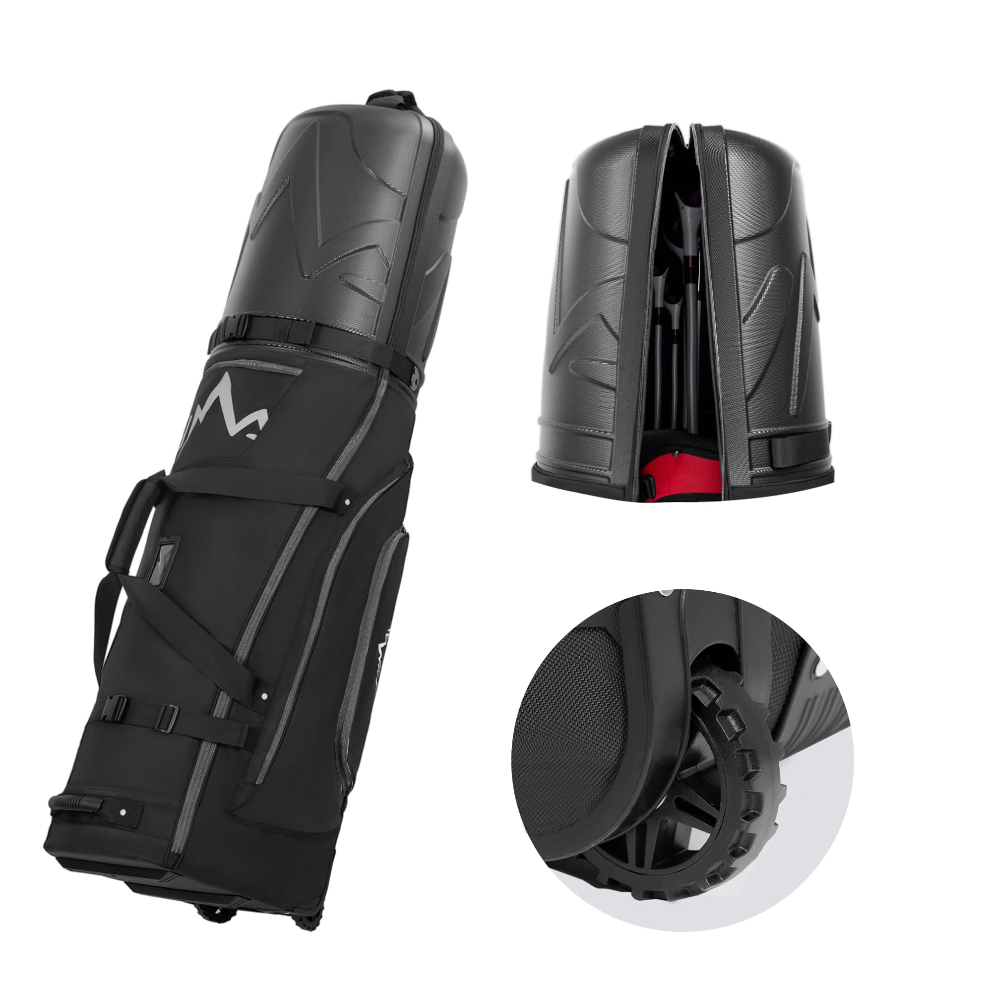 Bolsa De Viaje De Golf Unihimal Pc Rígida Con Ruedas De 34 X 40 X 142 Cm