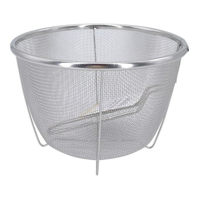 Canasta Freidora Con Mango 1 Pieza Ss Plateado  Haus