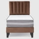 thumbnail image 3 of Cama Europea Valencia P + Respaldo Cadiz 1 PL Felpa Chocolate, 3 of 6