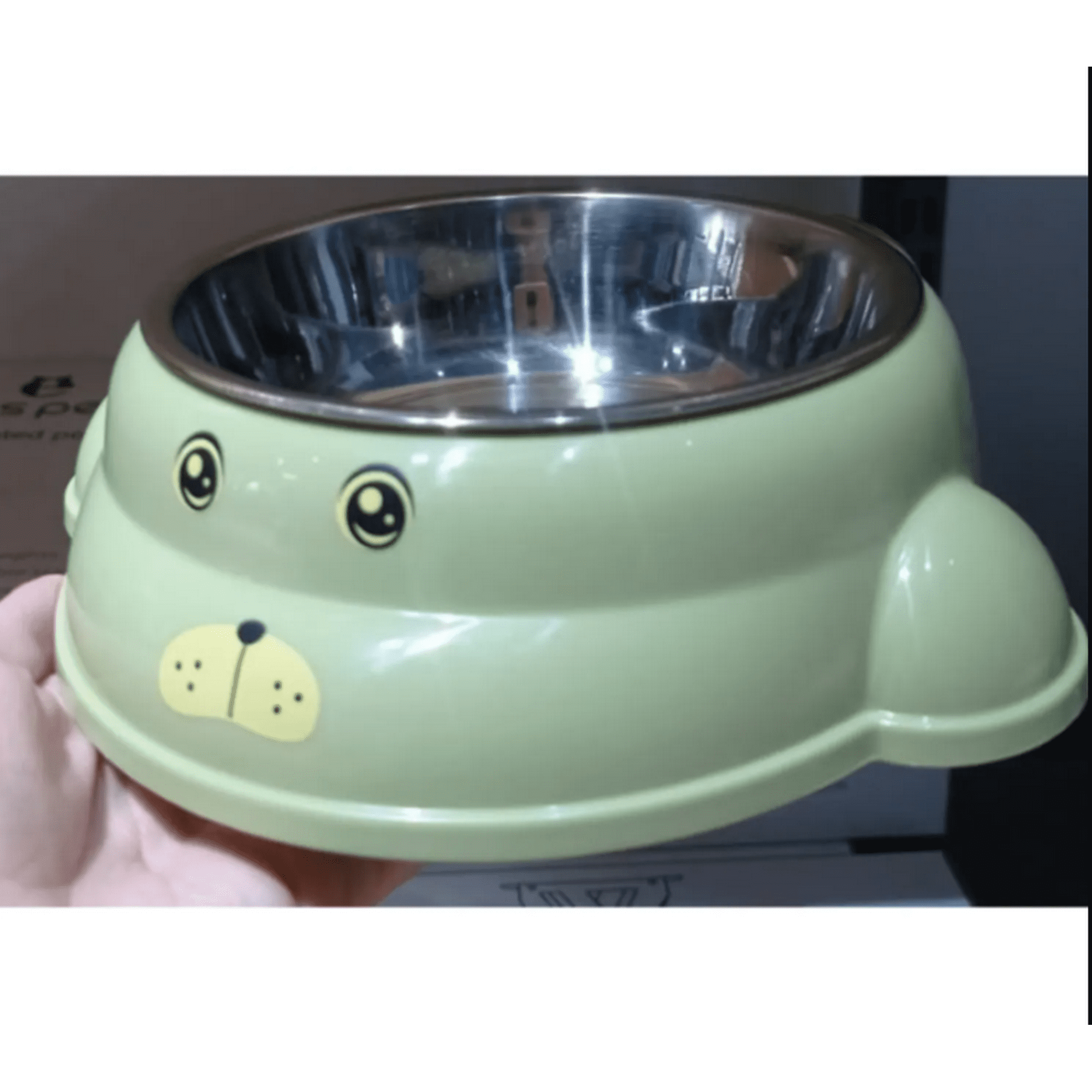 Genérico - Plato Elevado Para Mascotas Perros Verde