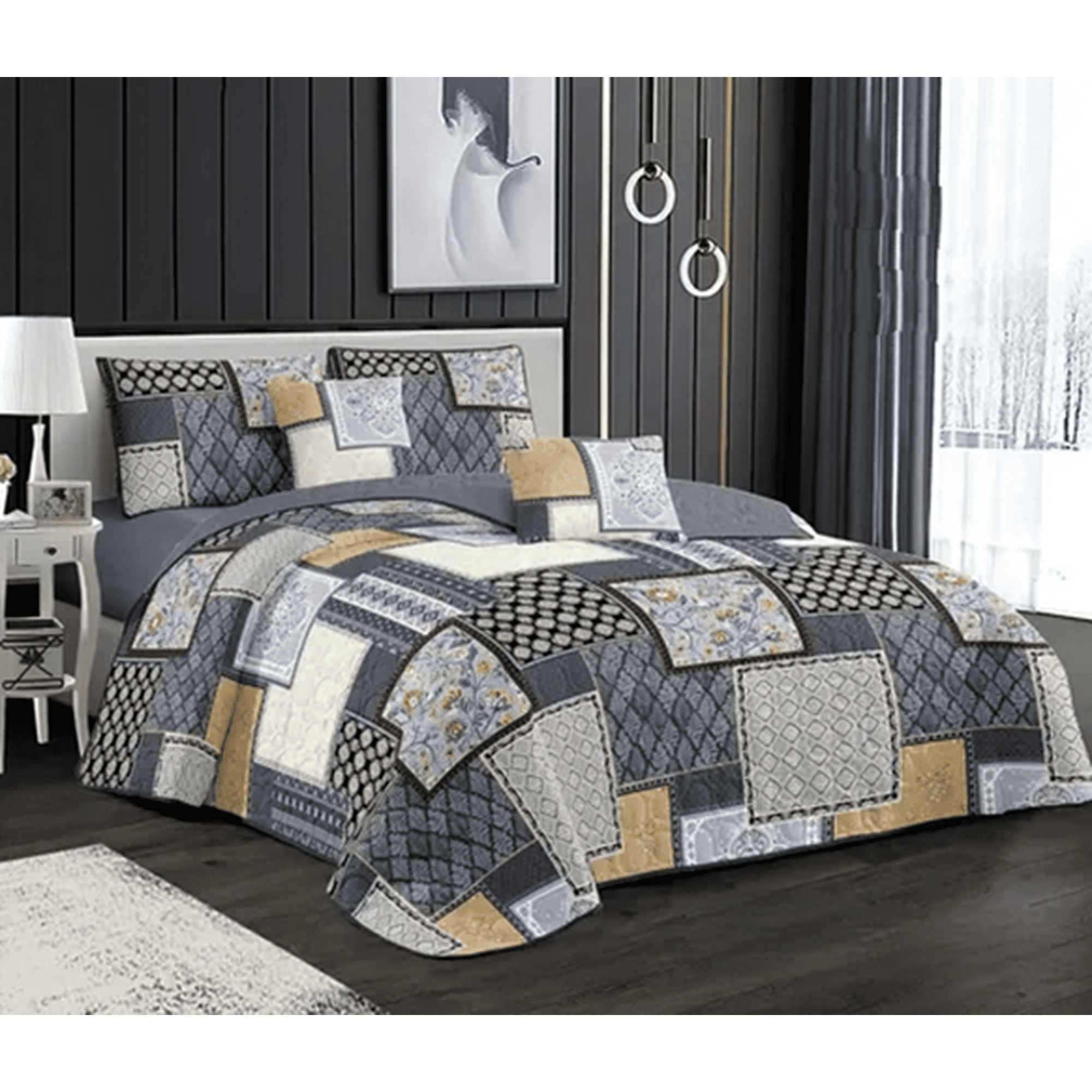 Genérico - Cubrecama Quilt Verano 2 Plazas + Fundas Diseños