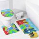 thumbnail image 4 of Popiz baby tv-theme 4-Piece Shower Curtain Set with Rugs, Waterproof Bathroom Decor Set Includes Bath Mat, U-Shaped Rug, Toilet Lid Cover and Curtain with Hooks, 4 of 6