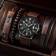 thumbnail image 1 of 3pcs/set Men's Casual Analog Watch And Classic Bracelets Set (1 Watch+2 Bracelets), 1 of 5