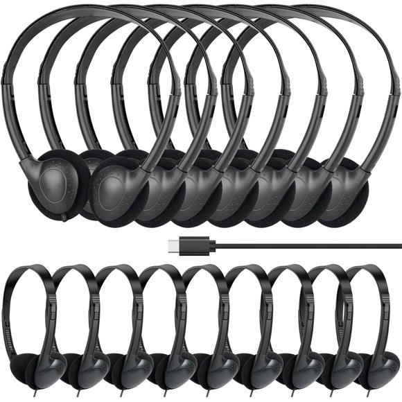 Auriculares GDBOMA USB‑C con cable, tipo sobre la oreja, color negro
