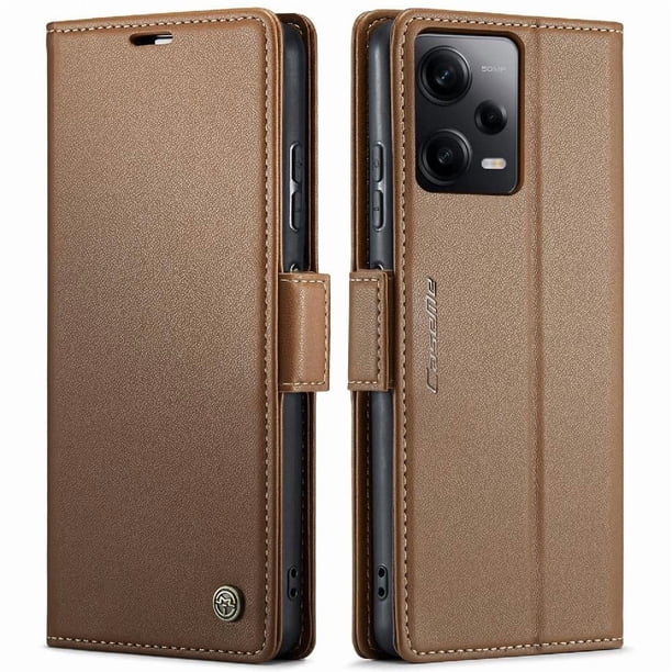 CaseMe tipo cartera Xiaomi Redmi Note 12 Pro 5G con cierre magnético, RFID, tarjetero, soporte, carga inalámbrica