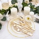 thumbnail image 5 of Juego de cubiertos Nervure Gold Plastic 300 piezas (100 tenedores, 100 cuchillos, 100 cucharas), 5 of 9