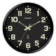 thumbnail image 1 of Reloj De Pared Glow In The Dark Atomic De 30 Cm Con Marco Negro, 1 of 9
