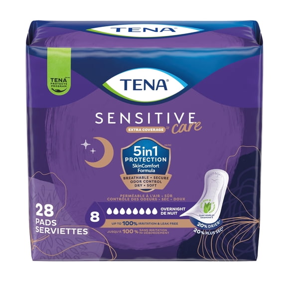 Protectores TENA Sensitive Care 28un Noche Incontinencia