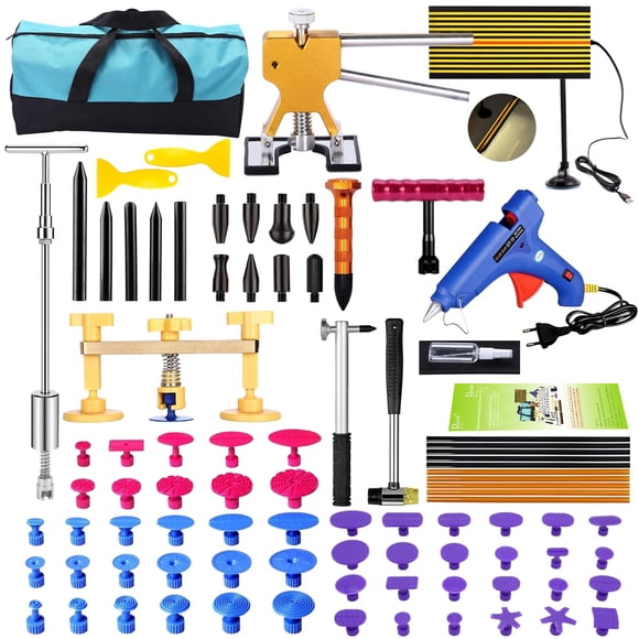 GLISTON Kit de Reparación de Abolladuras sin Pintura para Auto de 89 Piezas DIY