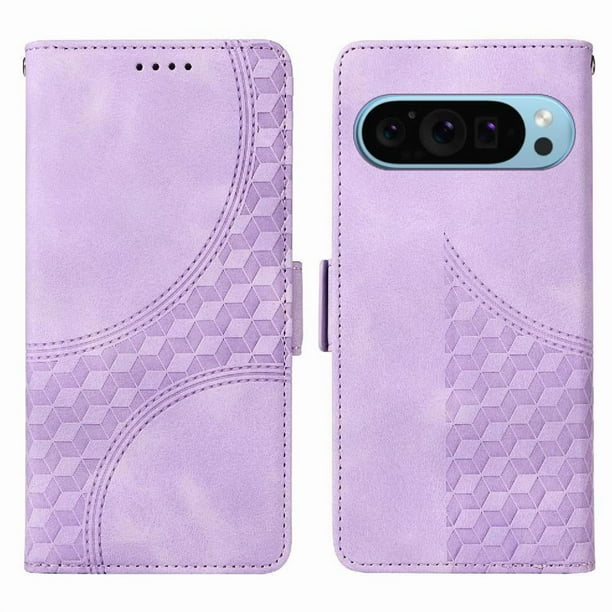 Carcasa FOXDOCK Google Pixel 9 Pro de cuero PU, diseño acolchado clásico, protección contra caídas y rayones