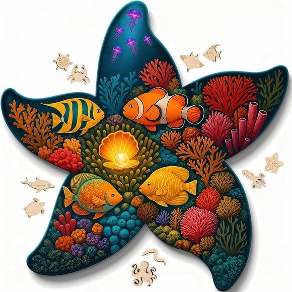 Puzle de madera Goldbird Creations Starfish de 200 piezas para adultos