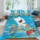 thumbnail image 2 of Mandíbula Conjunto de sábanas temático, trío de piezas, cómodo y amigable con la piel, diseño único, regalo de decoración para el hogar para familiares, amigos y fans, 90 cm * 190 cm, 2 of 6