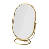 Magideal - Espejo De Pie De Escritorio, Espejo Cosmético Pequeño, Espejo De Maquillaje, Independiente Para Mesa De Dormitorio , Dorado