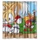 thumbnail image 1 of Cortina de ducha de Anime Digital Monsteres, juego de cortina de baño con ganchos, tamaño 66 x 72 pulgadas, 1 of 3