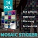 thumbnail image 2 of 10pcs Self Adhisive Colorful Mosaic Wall Stickers, Waterproof, Peel And Stick Tile Sticker, For Kitchen Bathroom Decoration 10 * 10cm/3.9 * 3.9inch, 2 of 4
