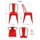 thumbnail image 2 of Pack 4 Sillas Metálicas Tolix Rojas LORE | Diseño Industrial Moderno para Interior y Terraza, 2 of 9