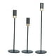 thumbnail image 2 of Juego De 3 Candelabros Cónicos De Metal Para Decoración De Chimenea, Color Negro, 2 of 3