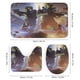 thumbnail image 3 of Halo-theme 4-Piece Shower Curtain Set with Rugs, Waterproof Bathroom Decor Set Includes Bath Mat, U-Shaped Rug, Toilet Lid Cover and Curtain with Hooks, 3 of 6