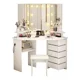 thumbnail image 5 of Tocador Esquinero Profesional Led Hollywood Enchufe Taburete Blanco, 5 of 5