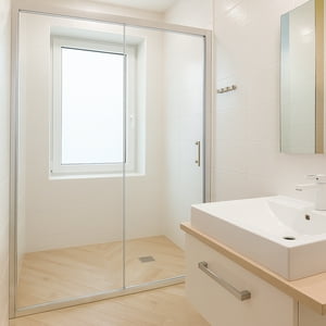 Joytek - Mampara Ajustable De Ducha Lens 160-180 Cm Transparente Cromado