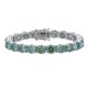 thumbnail image 1 of Pulseras de Moissanita Azul Verde de 3-6.5 Mm para Mujer 6-9 Pulgadas Color D VVS1 Pulsera de Diamante Pulsera de Tenis de Moissanita de Plata Esterlina S925 con Certificado, 1 of 9