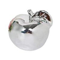 Bothyi - Escultura De Fruta, Delicado Adorno De Colección Para Restaurantes, Oficinas Y Porches, Talla S, Color Plata.