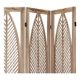 thumbnail image 3 of Biombo De Madera Resistente 4 Paneles Diseño Hoja 40x170cm beige, 3 of 4