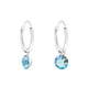 thumbnail image 2 of Aros de plata con cristal redondo colgante, 2 of 2