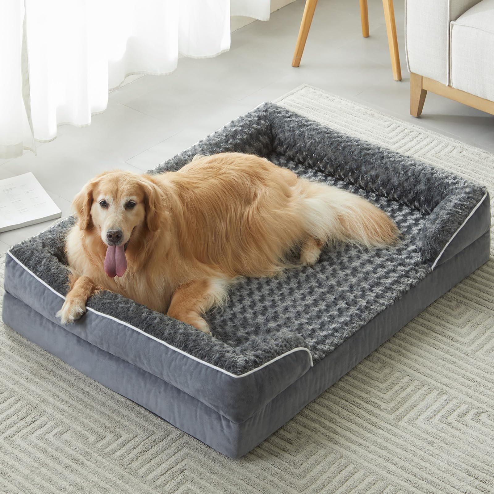 Cama Para Perros Wnpethome Ortopédica Lavable Para Perros Grandes