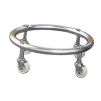 Magideal - Base De Cilindro De Gas Móvil, Soporte Para Tanque De Gas, Acero Inoxidable, Capacidad De Carga Versátil, Soporte Para Planta Con Rueda De Freno Para Plata