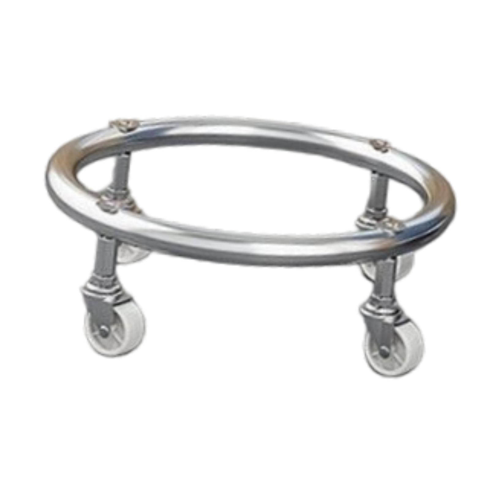 Magideal - Base De Cilindro De Gas Móvil, Soporte Para Tanque De Gas, Acero Inoxidable, Capacidad De Carga Versátil, Soporte Para Planta Con Rueda De Freno Para Plata