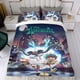 thumbnail image 4 of Amphibia Conjunto de sábanas temático, trío de piezas, cómodo y amigable con la piel, diseño único, regalo de decoración para el hogar para familiares, amigos y fans, 90 cm * 190 cm, 4 of 6