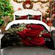 thumbnail image 1 of Rose Gypsophila Roses Printed Duvet Cover Set Bedding Duvet Cover + Double Pillowcases Soft And Breathable Suitable for Family/Guest Rooms Universal for All Sea, 1 of 1
