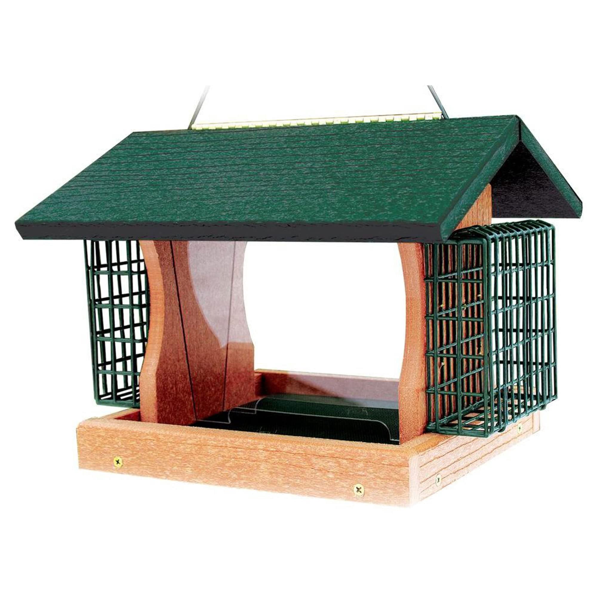 Comedero para pájaros Woodlink Going Green, tamaño grande, con jaulas de sebo