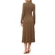 thumbnail image 3 of INSPIRE CHIC Vestido de Mujer Suéter Cuello Alto Manga Larga Elástico Fluido Tejido de Punto Maxi Vestido M Marrón Oscuro, 3 of 6