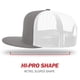 thumbnail image 3 of Gorra de béisbol Richardson 511 Flatbill Trucker Charcoal/White, 3 of 7