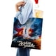 thumbnail image 4 of White Snake Bolso de tela con estampado de lienzo para mujer, bolsa de compras reutilizable y estética, con cremallera interior, regalo para mujer,40*40cm., 4 of 6