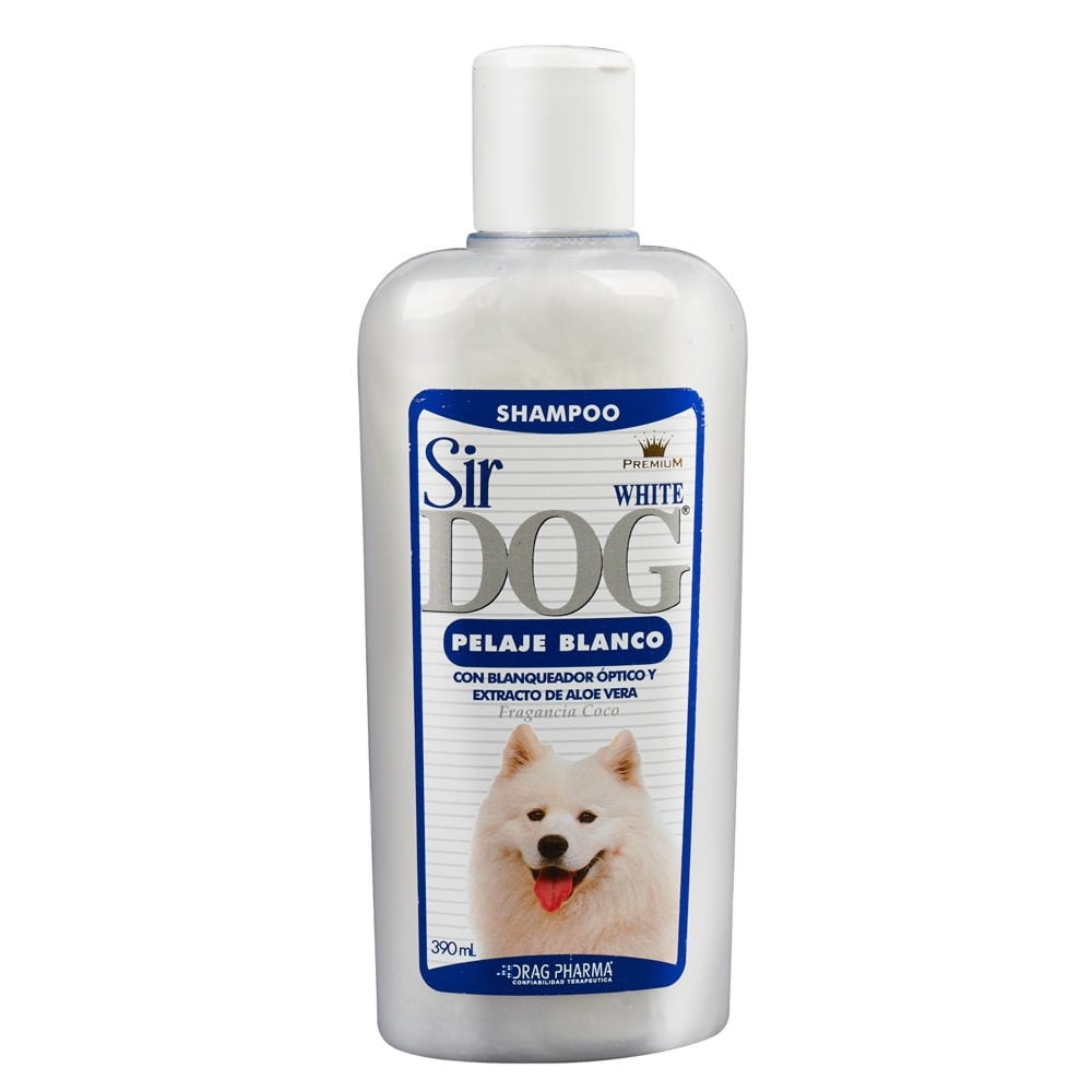 Sir Dog - Shampoo Para Perro Pelaje Blanco Con Aloe Vera Aroma Coco Botella