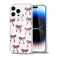 Funda Svanove Para Iphone 14 Pro, Diseño De Lazo Burdeos Transparente