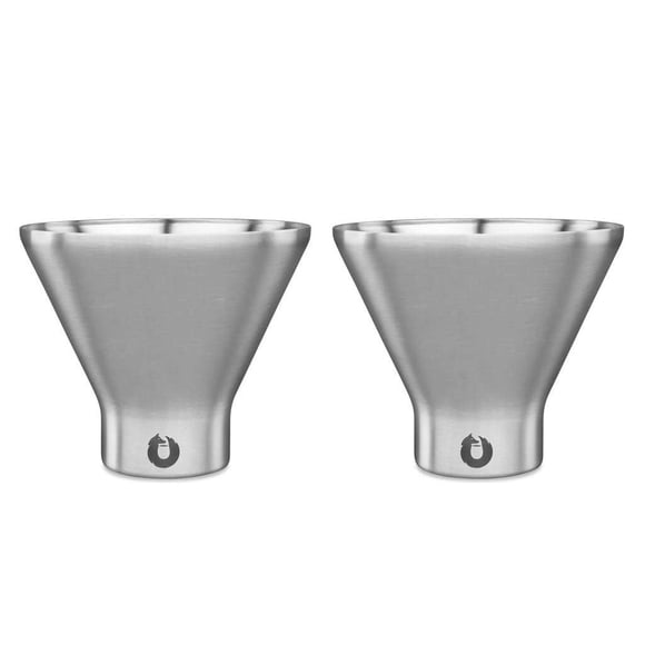 Set de 2 Copas de Martini SNOWFOX Premium Aisladas al Vacío 240 mL