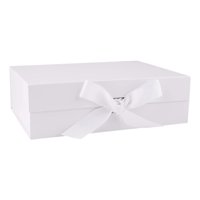 Ioensy - Caja De Regalo Con Cinta Fácil De Montar Reutilizable Para Cajas De Cupcakes De Recuerdo Blanco