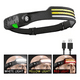thumbnail image 2 of Linterna Frontal Led 1000lm Con Sensor De Movimiento Linterna Negra Luz Blanca, 2 of 3