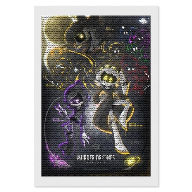 Murder Drones Kits de Pintura de Diamantes para Adultos 5D DIY Diamond Art Kits Full Drill Diamond Dots para Regalo Decoración de Pared y Relajación Artes de Gemas 20*30cm