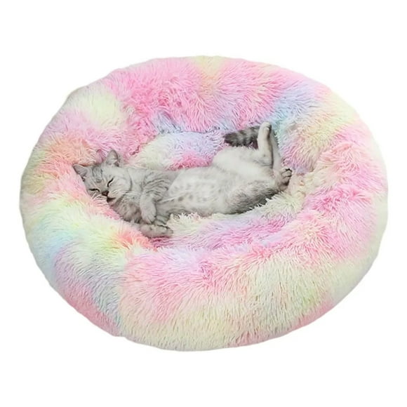 Cama Mascota Antiestres Perro Gato De 50 Cms Ultrasuave Rosa