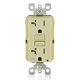 thumbnail image 1 of Enchufe GFCI Leviton 20A, resistente a la intemperie, autotest, color marfil, 1 of 7
