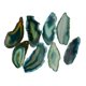 thumbnail image 3 of 1 pieza de forma irregular de ágata cuarzo rebanada colgante encantos joyas verde, 3 of 5