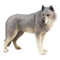 Magideal - Figuras De Animales De Simulación Pequeñas, Figuras De Adorno En Miniatura, Modelo De Animales Salvajes Para Decoración Del Hogar, Regalos De Fiesta P Lobo